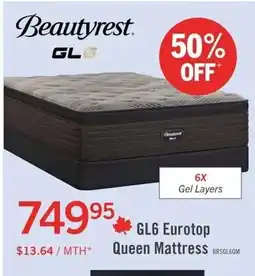 The Brick Beautyrest GL6 Eurotop Queen Mattress offer