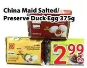 Nations Fresh Foods China Maid Salted/Preserve Duck Egg offer