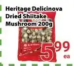 Nations Fresh Foods Heritage Delicinova Dried Shiitake Mushroom offer
