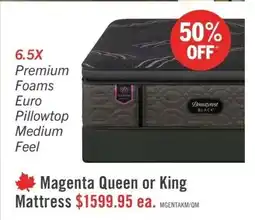 The Brick Beautyrest Black Magenta Queen or King Mattress offer
