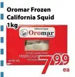 Nations Fresh Foods Oromar frozen california squid offer