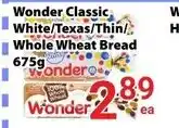 Nations Fresh Foods Wonder Classic White/Texas/Thin/Whole Wheat Bread offer