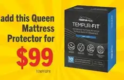 The Brick Tempur-pedic queen mattress protector offer