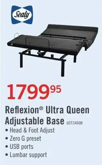 The Brick Sealy Reflexion Ultra Queen Adjustable Base offer