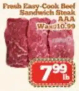 Nations Fresh Foods Fresh Easy-Cook Beef Sandwich Steak offer