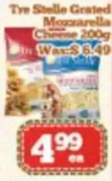 Nations Fresh Foods Tre Stelle Grated Mozzarella Cheese offer