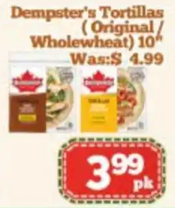 Nations Fresh Foods Dempster's tortillas original wholewheat offer