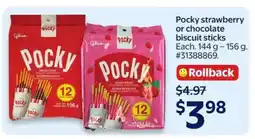 Walmart Pocky Strawberry or Chocolate Biscuit Sticks offer