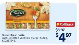 Walmart Olivieri Fresh Pasta offer