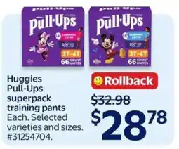 Walmart Huggies Pull-Ups Superpack Training Pants offer