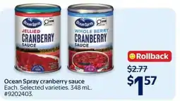 Walmart Ocean Spray Cranberry Sauce offer