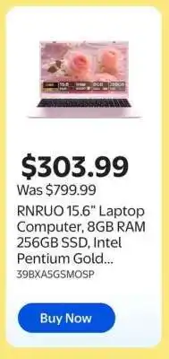 Walmart RNRUO 15.6” Laptop Computer offer
