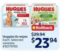 Walmart Huggies 6x Wipes offer