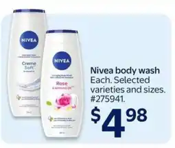 Walmart Nivea Body Wash offer