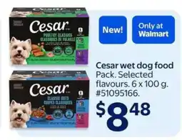 Walmart Cesar Wet Dog Food offer