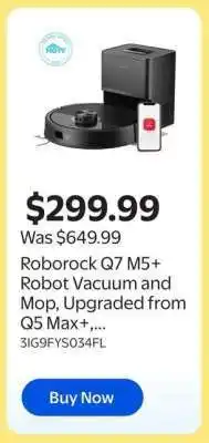 Walmart Roborock Q7 M5+ robot vacuum and mop offer