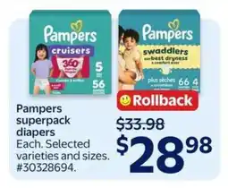 Walmart Pampers Superpack Diapers offer