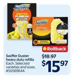 Walmart Swiffer Duster heavy duty refills offer