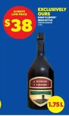 Real Canadian Liquorstore KING’S CROSS Irish Style Cream Liqueur offer