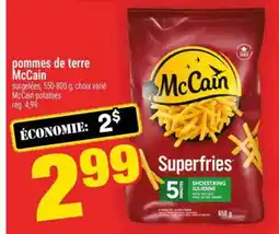 Super C POMMES DE TERRE McCAIN offer