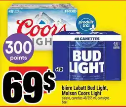 Super C BIÈRE LABATT BUD LIGHT, MOLSON COORS LIGHT offer