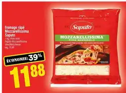 Super C fromage râpé mozzarellissima Saputo offer