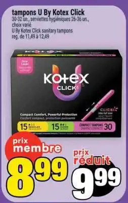 Super C tampons U By Kotex Click offer