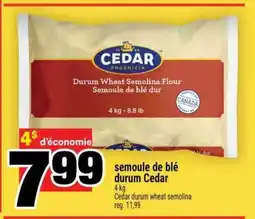 Super C semoule de blé durum Cedar offer