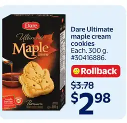 Walmart Dare Ultimate maple cream cookies offer