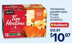 Walmart Tim Hortons pumpkin spice K-Cups offer