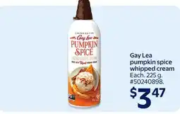 Walmart Gay Lea pumpkin spice whipped cream offer