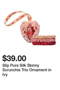 Sephora Slip Pure Silk Skinny Scrunchie Trio Ornament in Ivy offer