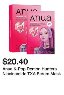 Sephora Anua K-Pop Demon Hunters Niacinamide TXA Serum Mask offer
