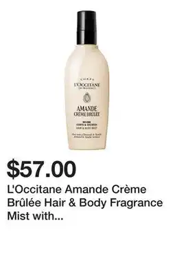 Sephora L'Occitane Amande Crème Brûlée Hair & Body Fragrance Mist with Almond + Vanilla Notes offer