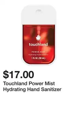 Sephora Touchland Power Mist Hydrating Hand Sanitizer offer