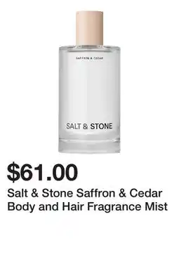 Sephora Salt & Stone Saffron & Cedar Body and Hair Fragrance Mist offer
