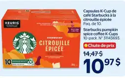 Walmart Starbucks pumpkin spice coffee K-Cups offer