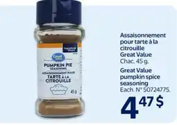 Walmart Assaisonnement pour tarte à la citrouille Great Value offer