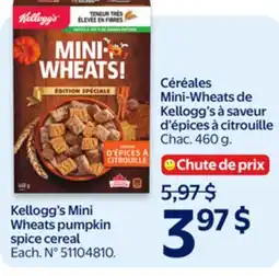 Walmart Kellogg's Mini Wheats pumpkin spice cereal offer