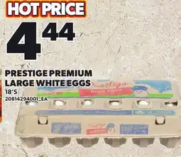 Loblaws PRESTIGE PREMIUM LARGE WHITE EGGS, 18'S offer