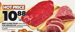 Loblaws BEEF FLANK STEAK, OR TOP SIRLOIN CAP offer