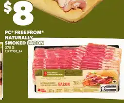 Loblaws PC FREE FROM NATURALLY SMOKED BACON offer