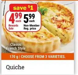 M & M Food Market Classic French Style Quiche offer