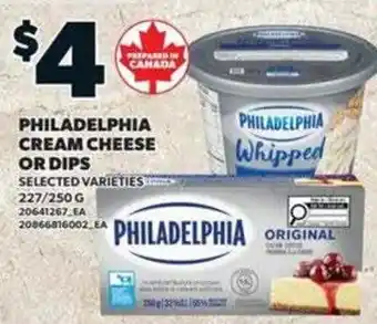 Philadelphia cream cheese or dips