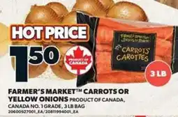 Loblaws Farmer's Market carrots or yellow onions offer