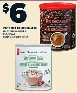 Loblaws PC hot chocolate offer