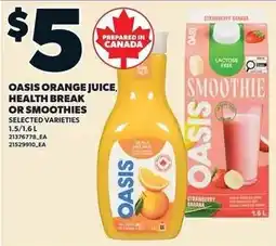Loblaws Oasis orange juice offer