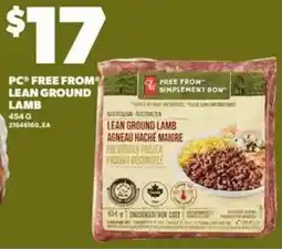 Loblaws PC lean ground lamb offer