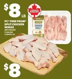 Loblaws PC free from split chicken wings offer