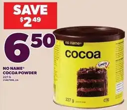 Loblaws No Name cocoa powder offer